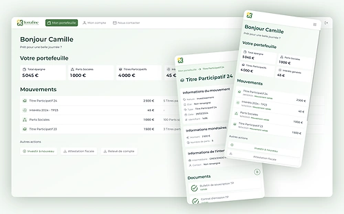 visuel principal du projet Terrafine - Application Investisseur