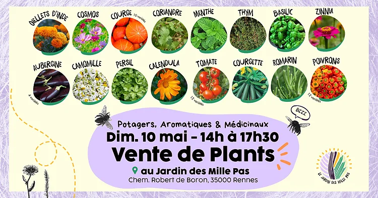 Photo d'illustration de l'événement : Super Vente de Plants au Jardin des Mille Pas !  [#3]